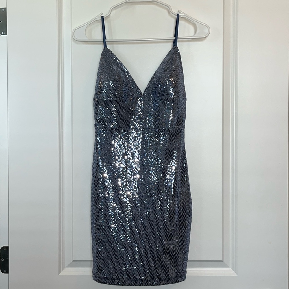 Lulus Sequin Bodycon Mini Dress with Adjustable Straps Perfect for Homecoming